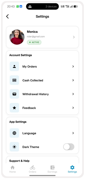 Driver App Screen 14