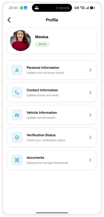 Driver App Screen 16