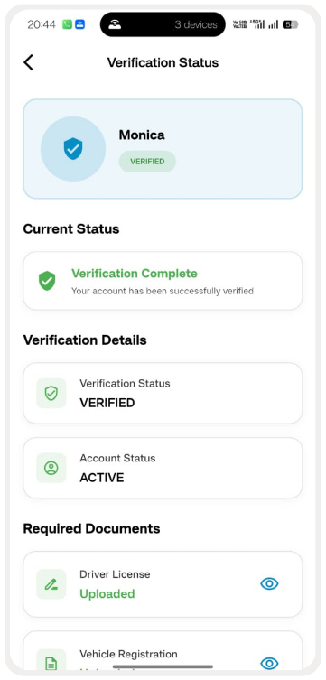 Driver App Screen 18