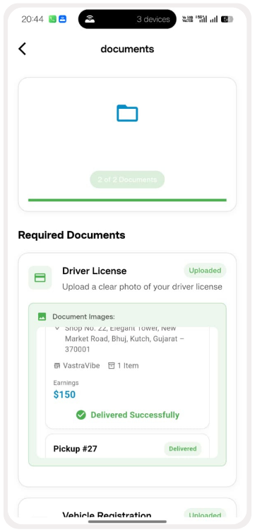 Driver App Screen 19